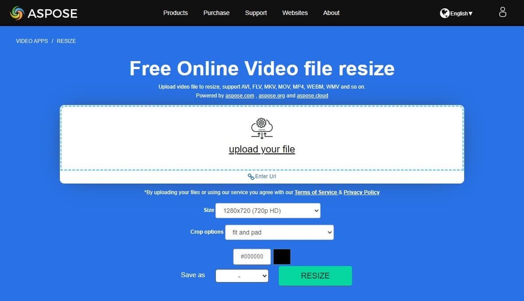 ASPOSE (resize video)